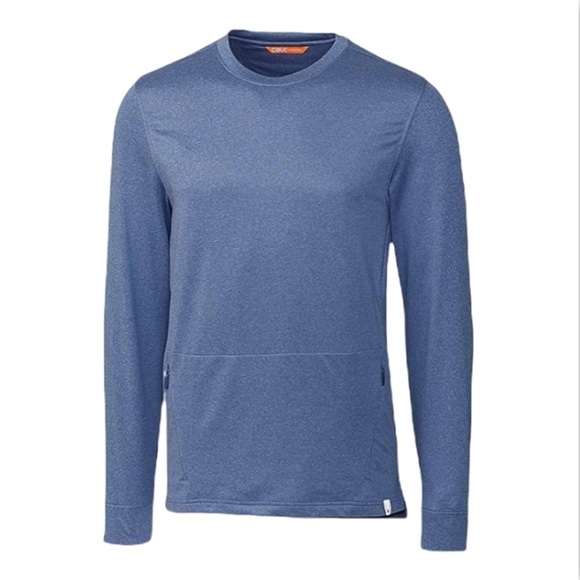 CBUK Mens Moisture Wicking Blue Long Sleeve Shirt XL - Picture 1 of 15